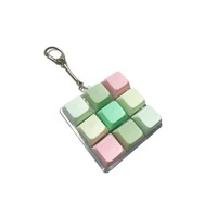 Testeur de clavier mécanique aux couleurs macaron lumineuses, bouton anti-stress, porte-clés, clicker de doigt pour soulager le stress