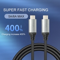Kabel Pengisian Cepat USB-C 6A 100W Bahan TPE Berlapis Kabel Kepang 1m/2M untuk Perangkat Android