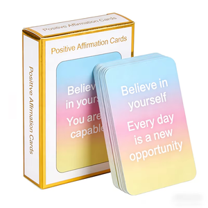 Vente en gros usine, faible MOQ, livraison rapide, cartes de jeu imprimées en couleur, jeu de cartes d'affirmation positive pour adultes - Product Image 2