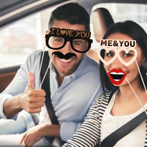 New style adult photo accessories art Diy printable TOTE Selfie PROPS Valentine kiss PROPS - Product Image 6