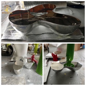 Bàn Cà Phê Bằng Thép Không Gỉ Sáng Bóng Dòng Quark Hiện Đại Nghệ Thuật Tùy Chỉnh - Product Image 6