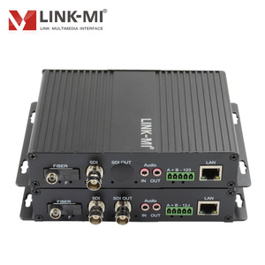 Extenseur de Fibre Optique 3G HD-SDI 20KM, Convertisseur Fibre Optique SDI avec RS485 RS422 RS232 Ethernet Audio Optionnel FC LC - Product Image 1