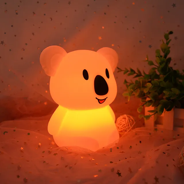 New 3D Koala Commercial Lighting Creative Cartoon Color Changing Remote Control Baby Liverpool LED lamp
