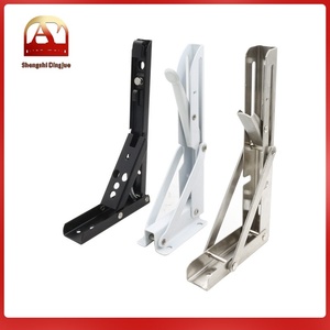 Support pliant en acier inoxydable pour étagère à trois volets, modèle 001, avec ressort et angle droit, pour rack mobile - Product Image 2