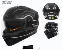 Casque de moto intégral à double couverture intégrale pour la protection hivernale, ABS+PC, anti-buée, 2 aérations, pour le motocross et la conduite sportive