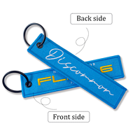 Nieuwe aanwinst: op maat gemaakte logo geborduurde motor sleutelhanger promotioneel cadeau met vlag geborduurde patch karabijnhaak sleutelhanger label