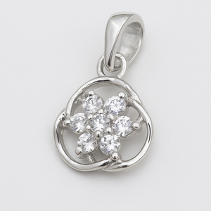 Proveedor de Joyería al por Mayor de Collares para Mujer con Colgante de Estrella de Plata de Ley 925 Chapada en Rodio con Circonita Cúbica - Product Image 4