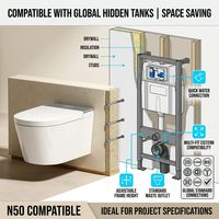 WC intelligent mural sans réservoir, monobloc, de luxe, avec fonction de désinfection intégrée