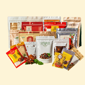 Tùy chỉnh in đứng lên túi zip bột nhựa bột Ngô Gia vị đóng gói gia vị trái cây sấy khô Trà gia vị Túi - Product Image 1