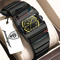 Montre pour homme Poedagar 846 Y2K Vintage originale personnalisée multifonctionnelle avec calendrier numérique lumineux haut de gamme
