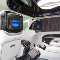 Kit de modification de l'intérieur d'un véhicule utilitaire léger, sièges de capitaine en cuir personnalisés, éclairage ambiant LED, design haut de gamme en alliage d'aluminium