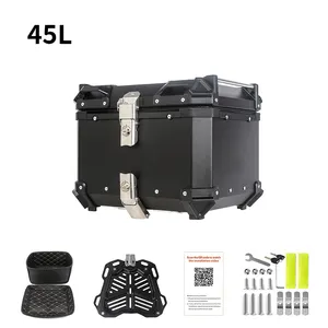 45L nhanh chóng phát hành xe Máy Hành lý nhôm Top Box Scooter lưu trữ Top Box cho xe máy đuôi Hộp Tùy chỉnh