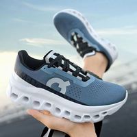 Chaussures de course respirantes pour hommes - Baskets décontractées légères en maille, chaussures de marche sportives antidérapantes avec semelle extérieure en caoutchouc amortissant