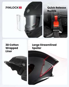 Casques de moto ILM Modèle intégral MF510 Révolution technologique - Product Image 6