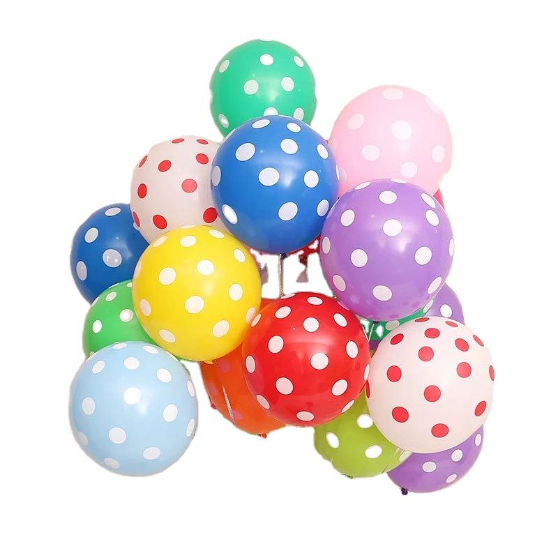 12 Inch Polka Dot Wave Point Globos Black Red White Spot Latex Balloons Wedding Party Decoration Supplies in Bulk