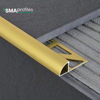Profilé de transition moderne en aluminium en forme de Q pour carrelage, bande de protection en céramique argentée pour intérieur