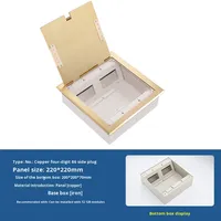 220 Type prise de terre ouverte 1 sortie 86 entièrement en cuivre étanche 10A multi-fonction usage résidentiel FUPAI prise de sol d'alimentation ZDK220