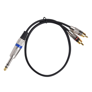 Câble audio en gros d'usine 6,35 mm vers double <span class=keywords><strong>RCA</strong></span>, câble répartiteur en Y <span class=keywords><strong>mono</strong></span> TS 1/4 pouce vers 2 <span class=keywords><strong>RCA</strong></span> mâles pour amplificateur, mixeur, haut-parleur - Product Image 2