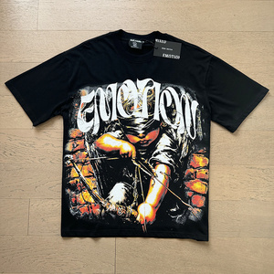 เสื้อยืดแขนสั้นผ้าฝ้าย 100% คุณภาพสูง พิมพ์ลายเรโทรแนวสตรีทแฟชั่นฮิปฮอป สำหรับผู้ชาย - Product Image 6