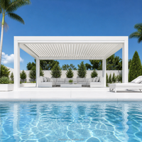 Pergola suspendue en aluminium avec lames orientables, gazebo suspendu pour centre commercial extérieur et terrasse