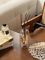 Diffuseur d'arômes sans flamme en rotin, désodorisant artisanal, longue durée (90-120 jours), pour hôtel et maison, en verre simple et exquis