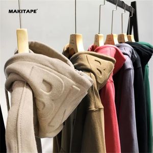 Sweat à capuche pour homme en coton 100% avec logo personnalisé, coupe classique, poids lourd, imprimé 3D en relief, pour l'hiver, en molleton de haute qualité - Product Image 1