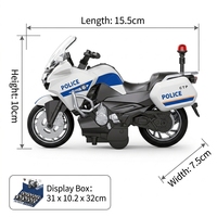 Moto de police allemande de collection préférée des enfants, modèle de simulation avec lumières stroboscopiques colorées et son, fournie directement par l'usine