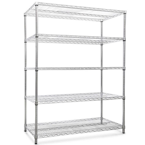Étagère à fils à 6 niveaux avec roulettes, étagères de rangement robustes, étagère en métal réglable pour garage et cuisine, étagère en fil chromé - Product Image 3