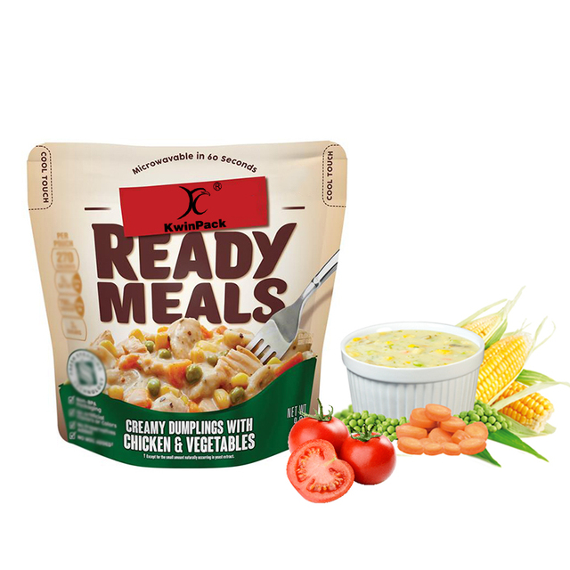 Custom Retort Pouch High Temp Mylar Heat Seal Durable Self Heating Pad Noodle Rice Meals MRE Foods Travel Gravure Printing