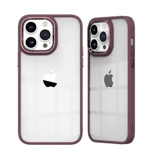 New arrival Amazon hotsale metal camera hard PC + TPU 3 in 1 mobile phone case for iPhone 14 iPhone 14 Pro 14 Pro Max