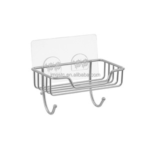 Pas de perçage 201 antirouille en <span class=keywords><strong>acier</strong></span> inoxydable mural porte-savon plateau à savon <span class=keywords><strong>barre</strong></span> porte-éponge à savon pour salle de bain et cuisine - Product Image 1