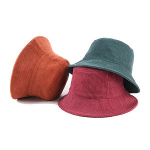 Sombreros de Pana Lisos de Color al por Mayor para Hombre y Mujer, con Logotipo Personalizado - Product Image 2