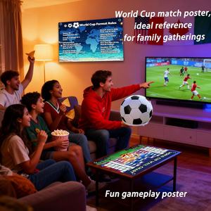 Póster del Horario Mundial, Mercancía Mundial, Impresión a Doble Cara, Sin Arrugas, Impermeable, Borrable, Horario del Torneo <span class=keywords><strong>de</strong></span> <span class=keywords><strong>Fútbol</strong></span> 2026 - Product Image 2