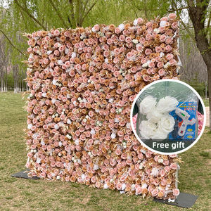 Mur de fleurs artificielles Offre Spéciale promise en gros pour toile de fond de décoration de mariage - Product Image 2