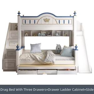 <span class=keywords><strong>Litera</strong></span> doble de diseño de lujo moderno para niños, madera maciza de alta calidad con características giratorias, muebles de dormitorio de lujo suave - Product Image 2