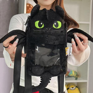 Adorabile zaino in peluche senza denti carino morbido come addestrare la tua borsa a tracolla con animali di peluche drago per telefono ed elementi essenziali - Product Image 1