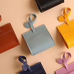 Distributeur de sacs à déjections canines en cuir PU à large ouverture, avec coutures durables, support pour sacs à déjections pour animaux de compagnie - Product Image 3