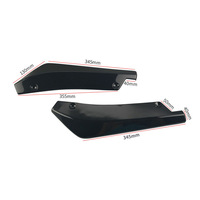 Lèvre arrière noir carbone brillant voiture pare-chocs spoiler Angle séparateur diffuseur Winglet Anti-crash modifié corps jupe latérale