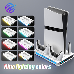Rgb siêu mỏng đứng trạm làm mát cho ps5/ps5 Slim/ps5pro đĩa kỹ thuật số giao diện điều khiển sạc đứng sạc ps5 điều khiển sạc - Product Image 5
