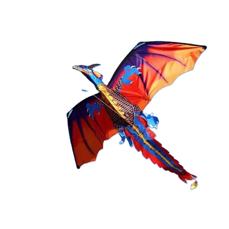 QY the new family outdoor interaction sports toys children's new 3D dragon kite single line with tail kite outdoor fun toys