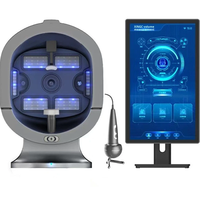 Appareil d'analyse de la peau multifonctionnel W à 3 lentilles avec IA, analyse de l'état de la peau du visage, machine de beauté pour salon, WiFi, écran tactile de 21,5 pouces
