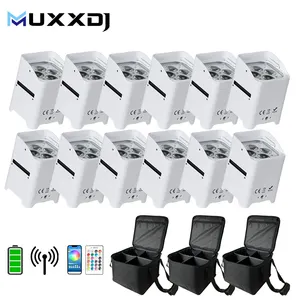 4x18w RGBWAUV Charge S4 Par ışık şarj durumda pil ile kablosuz Led Uplight Dmx uzaktan kumanda düğün parti ışıkları