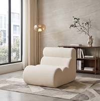 Fauteuil Nid de Chenille Personnalisé, Canapé Paresseux Monoplace, Moderne, Grand Dossier, Revêtement en Flanelle, Éponge Haute Densité, pour Salon