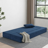 Sofá Cama Plegable Personalizado, Espuma de Alta Resiliencia, Diseño Moderno y Simple, Multifuncional, Desmontable y Lavable, de 2 Plazas, para Sala de Estar
