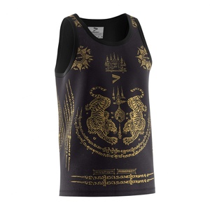 T-shirt et short de boxe thaïlandaise à séchage rapide, doux, sublimé, pour l'entraînement, sans manches - Product Image 3