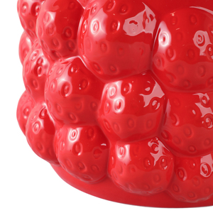 Vaso per Fiori in Ceramica a Forma di Fragola con Design a Bolle Texturizzate per Piante da Interno ed Esterno - Product Image 3