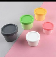 Pot en plastique PET recyclable de 200g à large ouverture pour crème cosmétique, masque facial, soins de la peau, personnalisable, avec couvercles