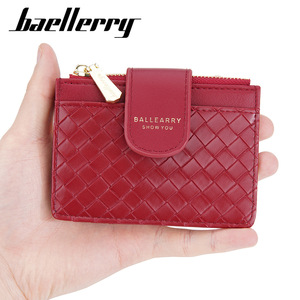 กระเป๋าใส่เหรียญขนาดเล็กสำหรับผู้หญิง Baellerry หนัง PU แบบเย็บลาย ซิปใส่บัตร สีพื้น ใช้ได้ทุกวัน - Product Image 4