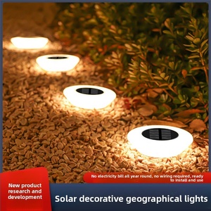 Lampes LED solaires pour pelouse, éclairage extérieur imperméable pour jardin, allées, lampes décoratives souterraines pour cour et patio - Product Image 1