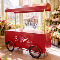 Carrito de Exhibición de Metal Dorado de Lujo, Color Personalizado, Kiosco Portátil para Joyería, Puesto Plegable para Eventos y Boutiques, Alquiler Personalizado